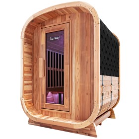 Infrarot-Außensauna für die Terrasse mit Sitzplätzen für 3 Personen