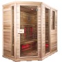 Große Infrarot-Sauna für 5- 6 Personen. Einstieg links.