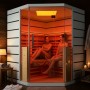 Exklusive Infrarot-Ecksauna für 4 Personen. Zwei Heizsysteme