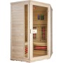 Infrarotsauna Amon Mini. Schöne kleinere Ecksauna für 2-3 Personen.