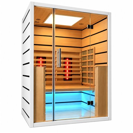 Infrarotsauna Select 2 Personen - Energieeffizient sauna - ABC Vollspektrum Infrarotstrahler Tiefenwärme + Carbon Strahlers