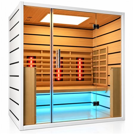 Infrarotsauna Select für 3 Personen - Energieeffizient sauna- A++ ABC Vollspektrum Infrarotstrahler, Tiefenwärme