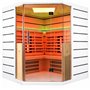 Infrarotsauna Select  Eckkabine - Energieeffizient sauna - ABC Vollspektrum Infrarotstrahler Tiefenwärme + Carbon Strahlers