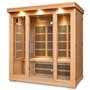 Infrarotsauna Delfi für 4 Personen - Energieeffizient sauna - Carbon Strahlers- A++