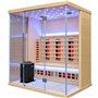 Kombisauna 3 Personen - Energieeffizient sauna - ABC Vollspektrum Infrarotstrahler - Tiefenwärme