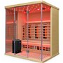 Kombisauna 3 Personen - Energieeffizient sauna - ABC Vollspektrum Infrarotstrahler - Tiefenwärme