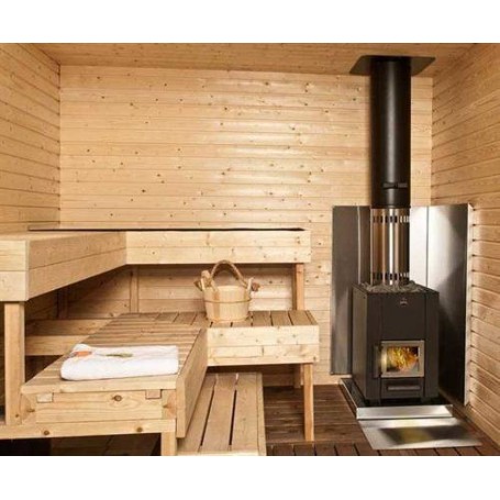 Zubehör für Saunaofen aus Holz Wandschutzplatte Edelstahl 750x1150