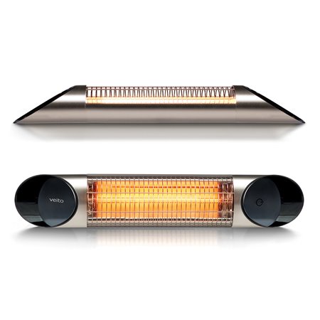 Terrassen infrarotstrahler Veito Blade S Mini Silber 1200W