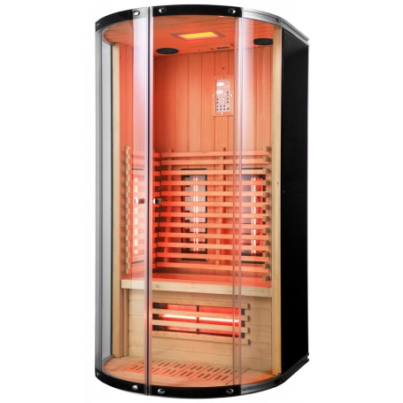 Infrarotsauna Jade 110 - Energieeffizient sauna - ABC Vollspektrum Infrarotstrahler Tiefenwärme + Carbon Strahlers