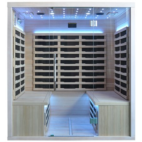 Infrarot sauna Glossy weiß glasiert-4 - Energieeffizient sauna - Carbon Strahlers- A++