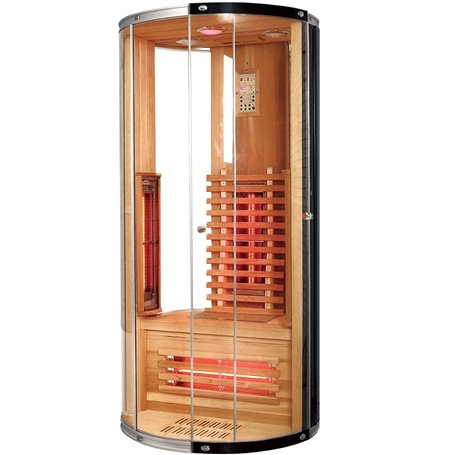 IR Sauna Jade Einzelrunde- Energieeffizient sauna - ABC Vollspektrum Infrarotstrahler + Carbon Strahlers